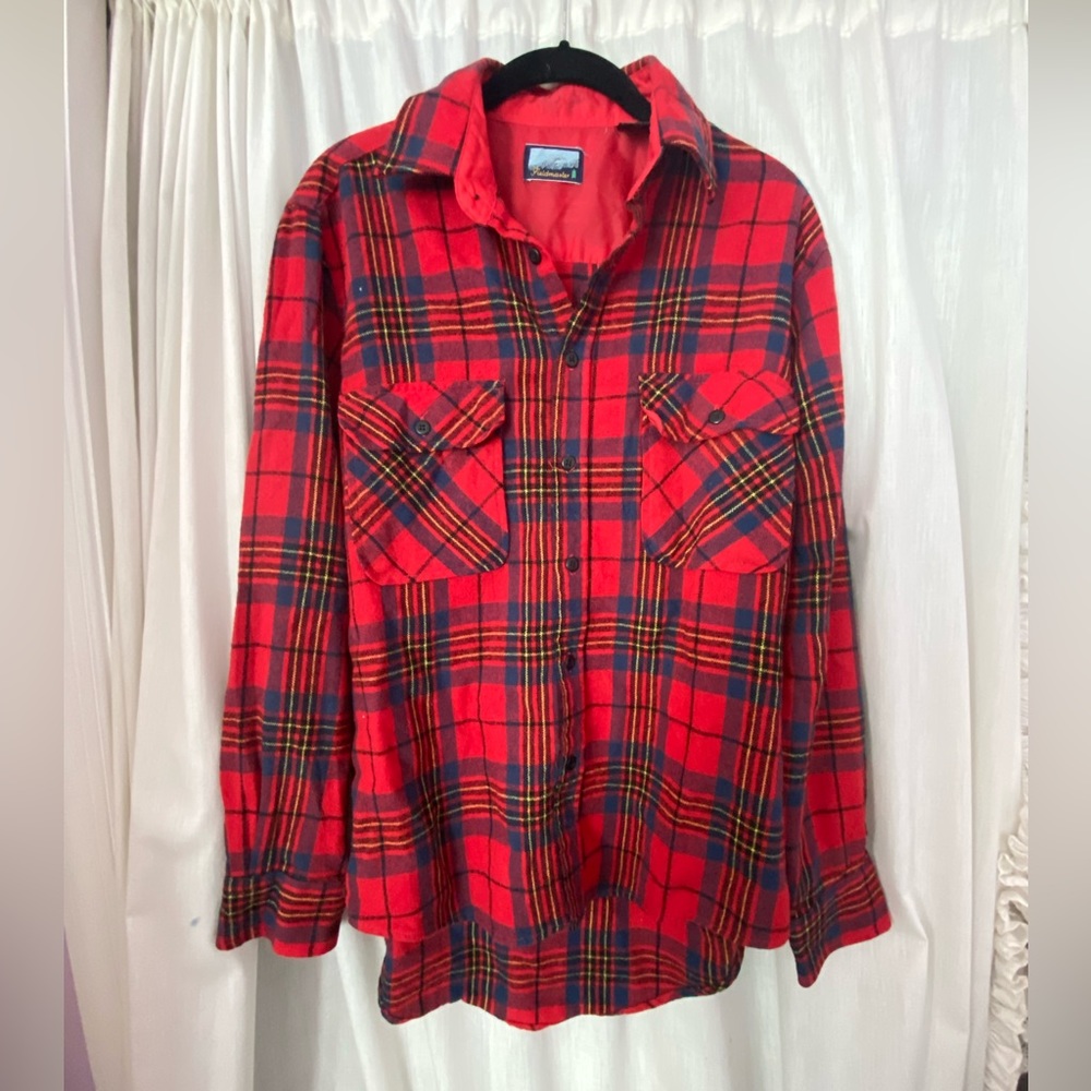 Vintage Fieldmaster bought it Italy Plaid Button Up Shirt
